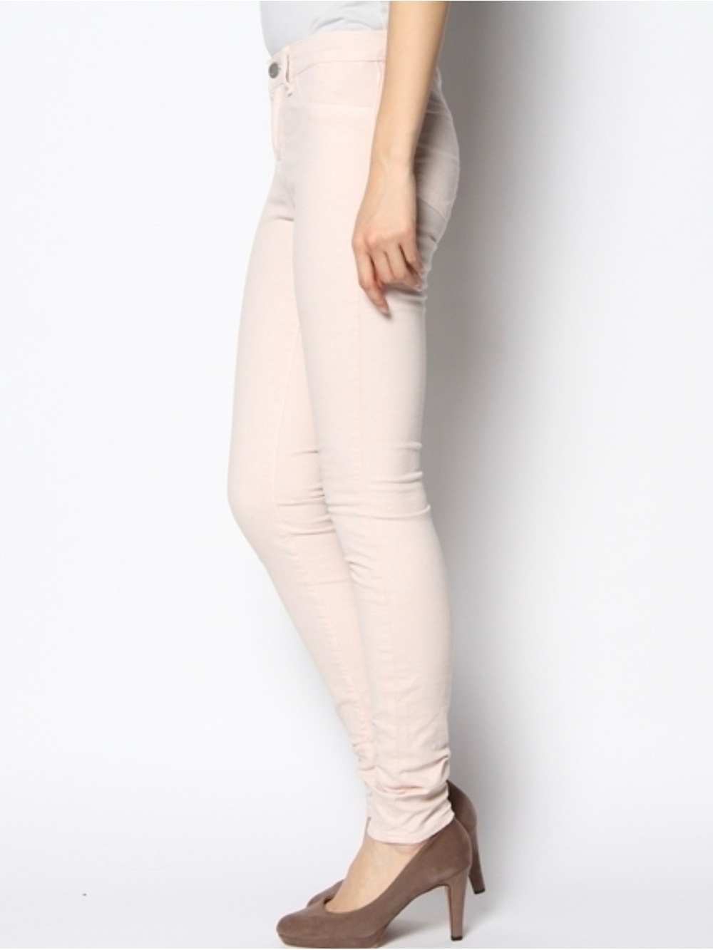 J Brand 811 Luxe Twill Nude Mid Rise Skinny Jeans Pants #15